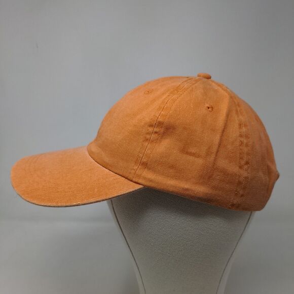 Topper Men's Slideback Hat Orange Adjustable Blank 100% Cotton - Picture 3 of 8